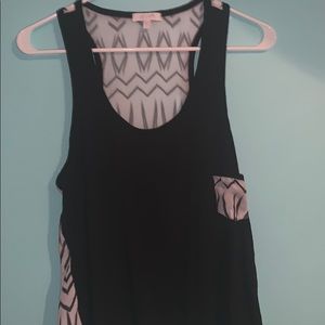 Pocket tank top with sheer open back